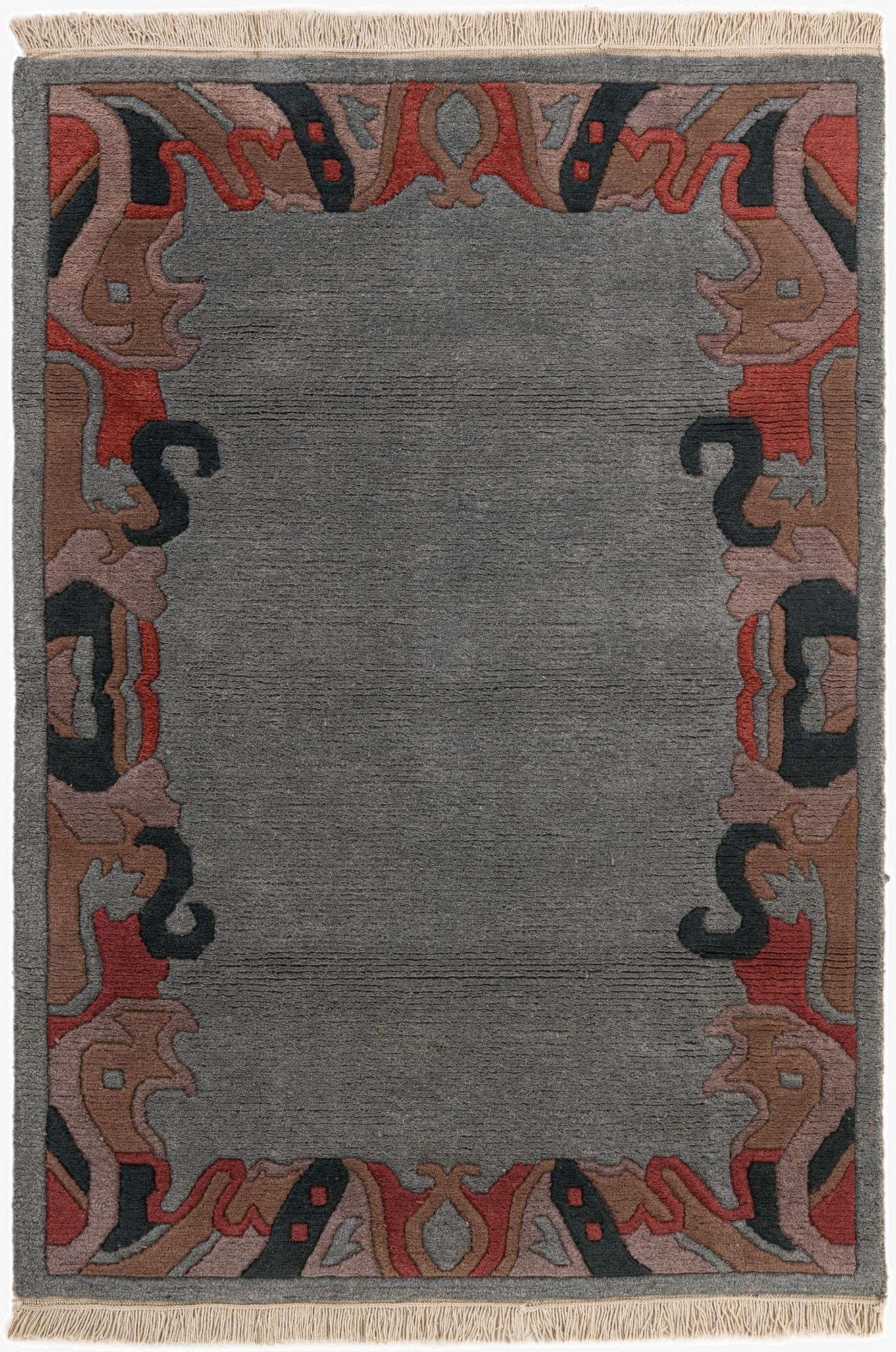 4' x 5' 10  Hand Knotted Tibet Wool Rug