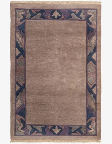 4' 3 x 6' 2 Hand Knotted Tibet Wool Rug