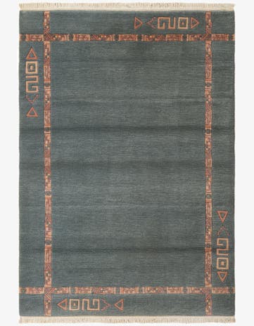 4' 2 x 5' 10 Hand Knotted Tibet Wool Rug