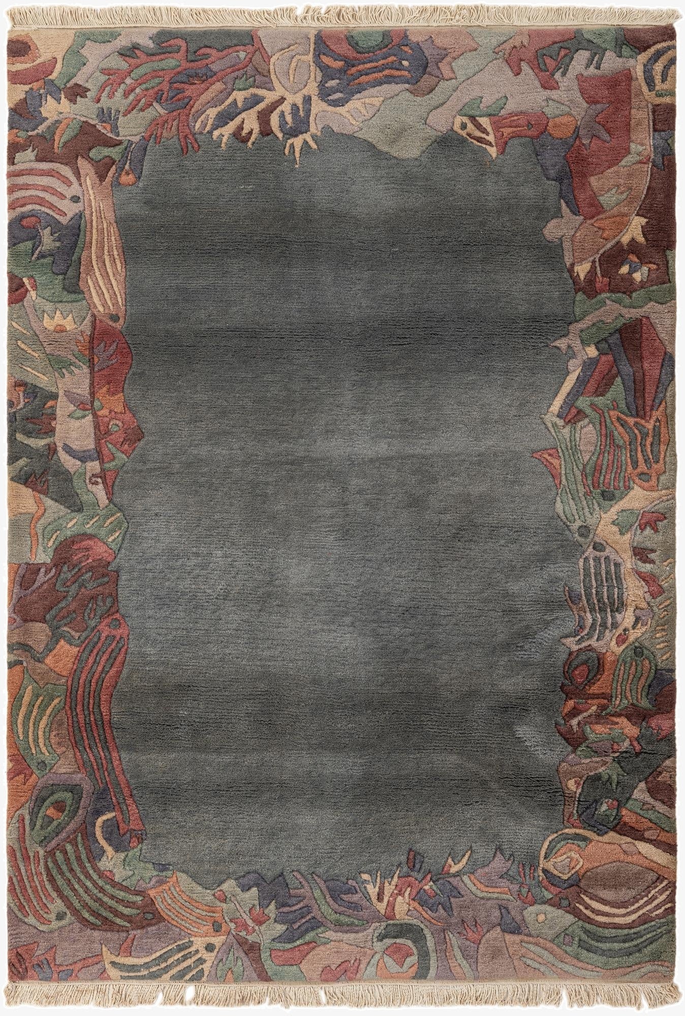 4' 3 x 5' 10  Hand Knotted Tibet Wool Rug