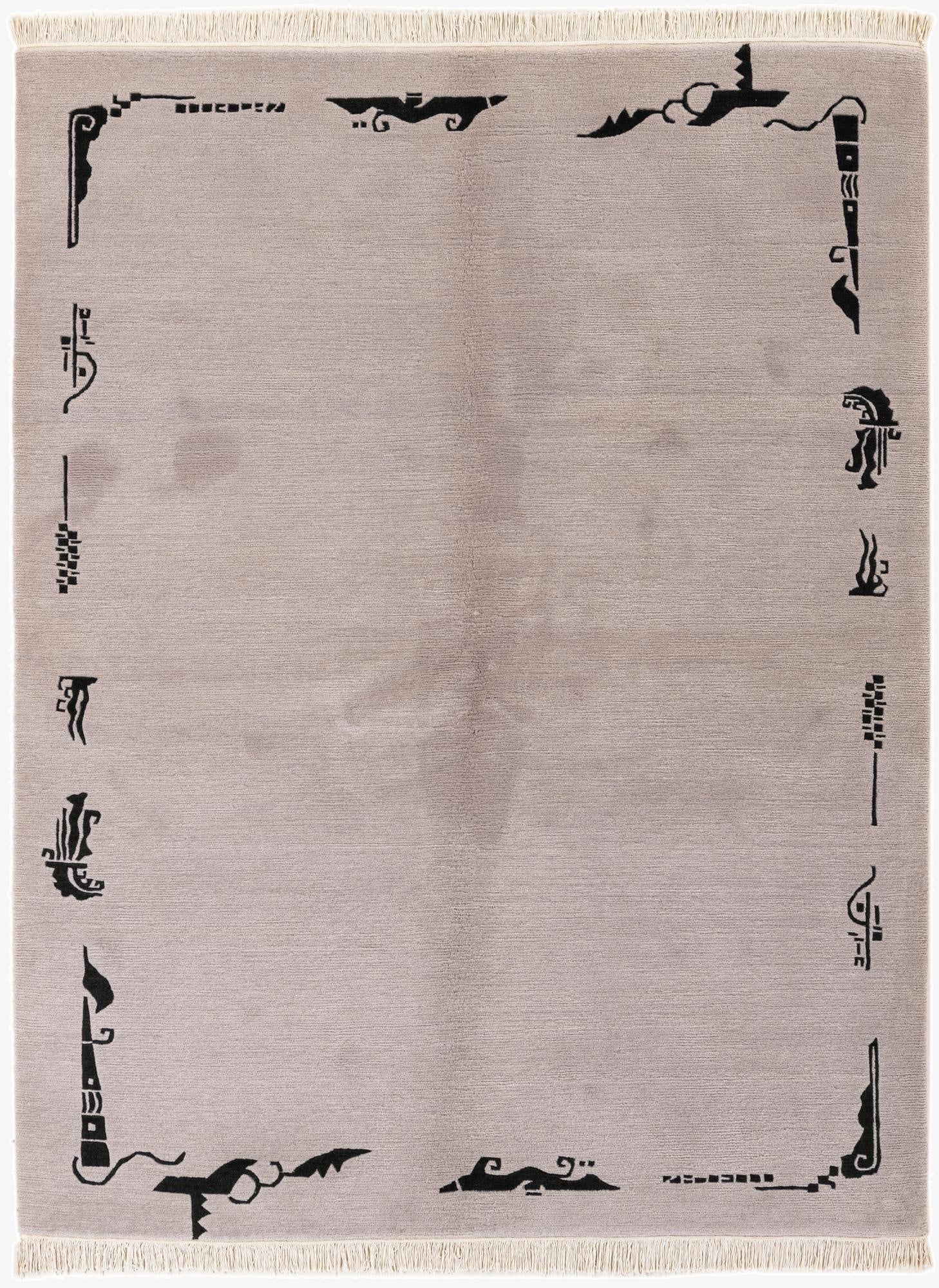 5' 7 x 7' 5  Hand Knotted Tibet Wool Rug