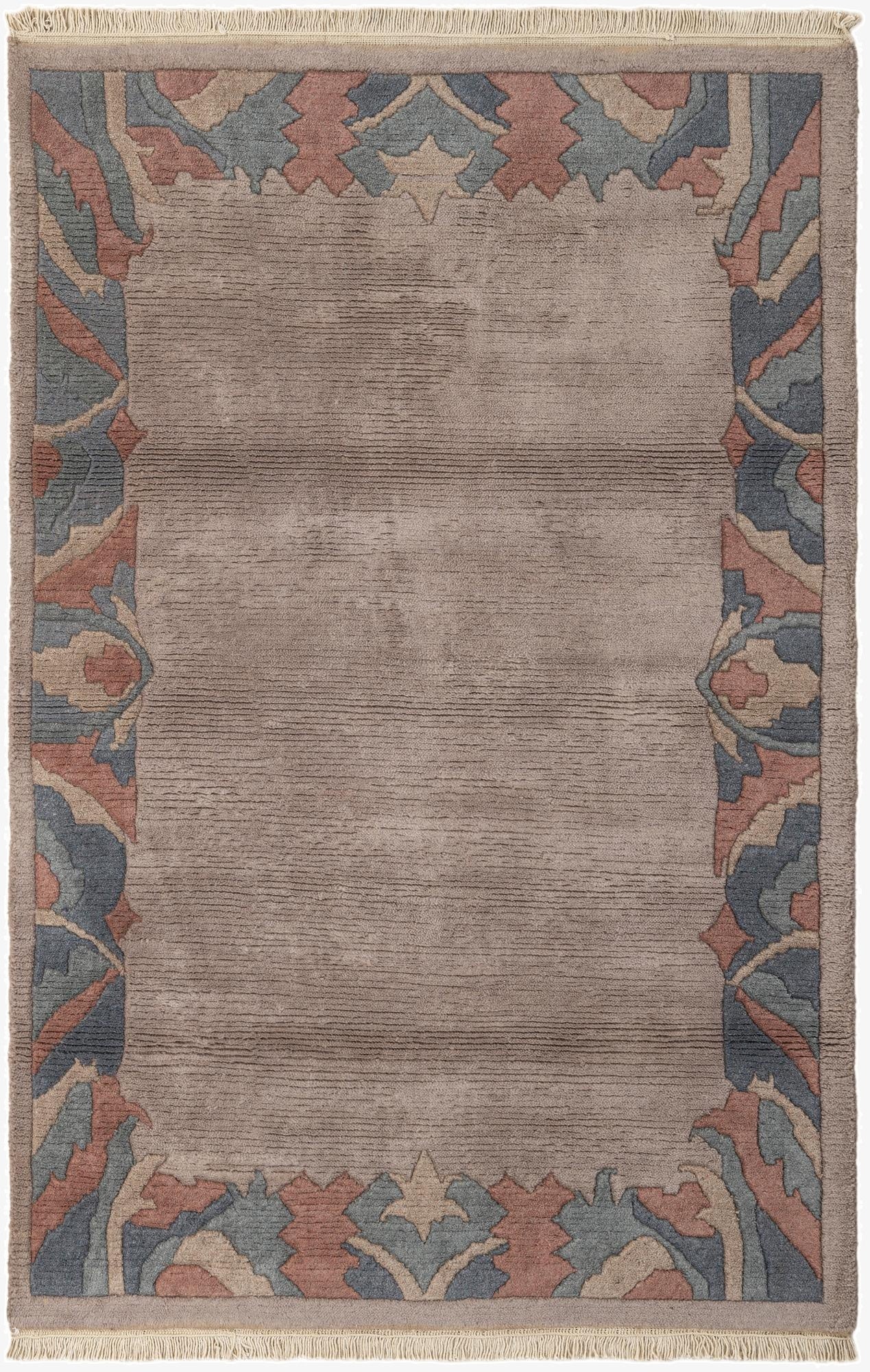4' x 6' 2  Hand Knotted Tibet Wool Rug