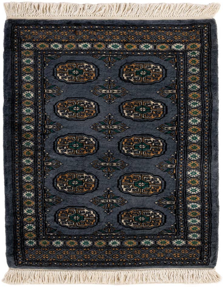Detail image of 2' 8 x 4' 1 Hand Knotted Torkaman Wool Rug