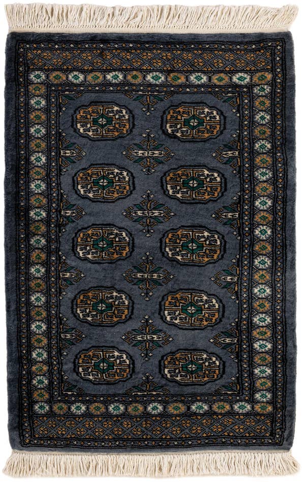 Detail image of 2' 8 x 4' 1 Hand Knotted Torkaman Wool Rug