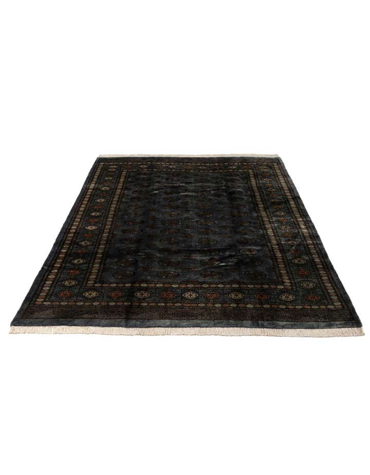 7' 6 x 9' 8 Hand Knotted Torkaman Persian Wool Rug