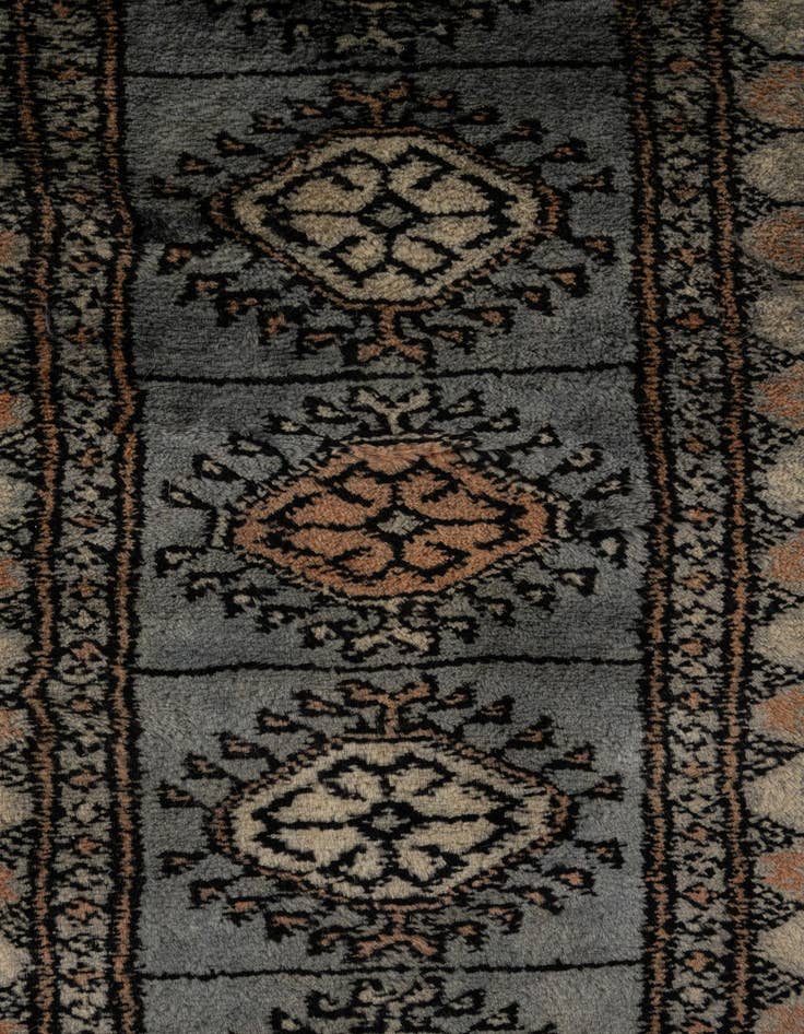 Detail image of 7' 6 x 9' 8  Hand Knotted Torkaman Persian Wool Rug