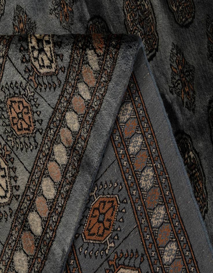 Detail image of 7' 6 x 9' 8  Hand Knotted Torkaman Persian Wool Rug