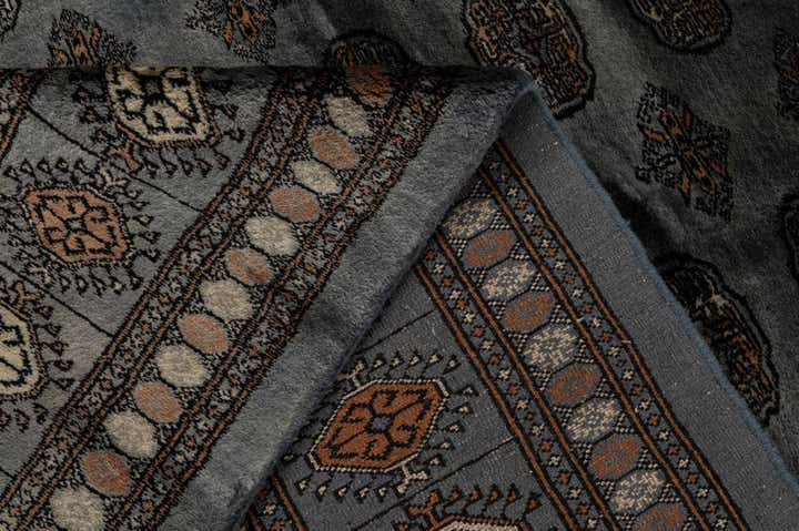 7' 6 x 9' 8 Hand Knotted Torkaman Persian Wool Rug