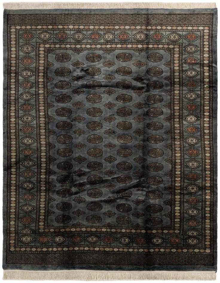 Detail image of 7' 6 x 9' 8 Hand Knotted Torkaman Persian Wool Rug