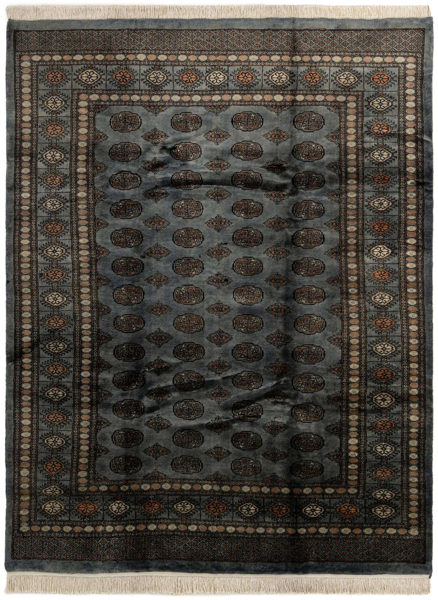 7' 6 x 9' 8 Hand Knotted Torkaman Persian Wool Rug