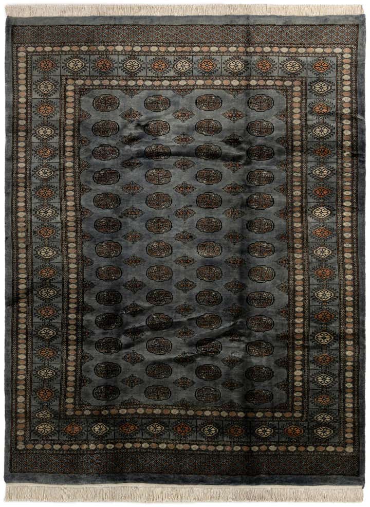 7' 6 x 9' 8 Hand Knotted Torkaman Persian Wool Rug