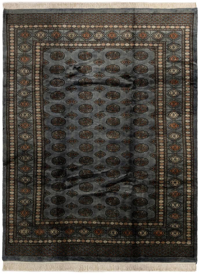 Detail image of 7' 6 x 9' 8 Hand Knotted Torkaman Persian Wool Rug