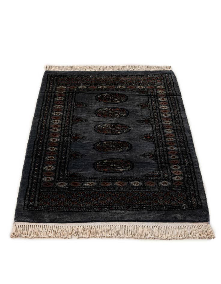 Detail image of 2' 8 x 4' 5  Hand Knotted Torkaman Persian Wool Rug