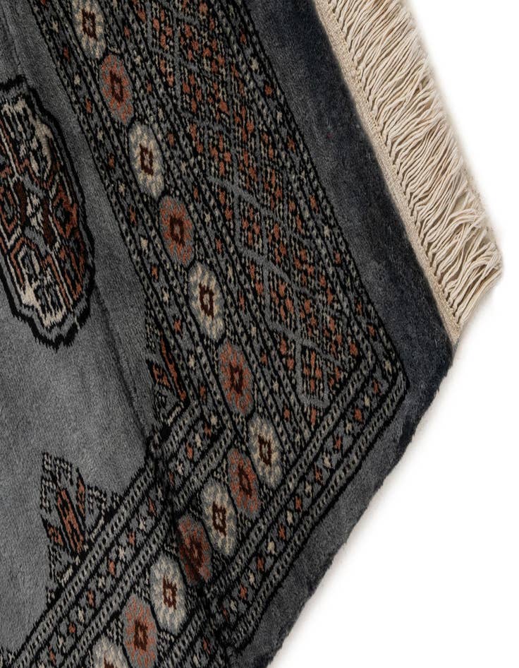 Detail image of 2' 8 x 4' 5  Hand Knotted Torkaman Persian Wool Rug