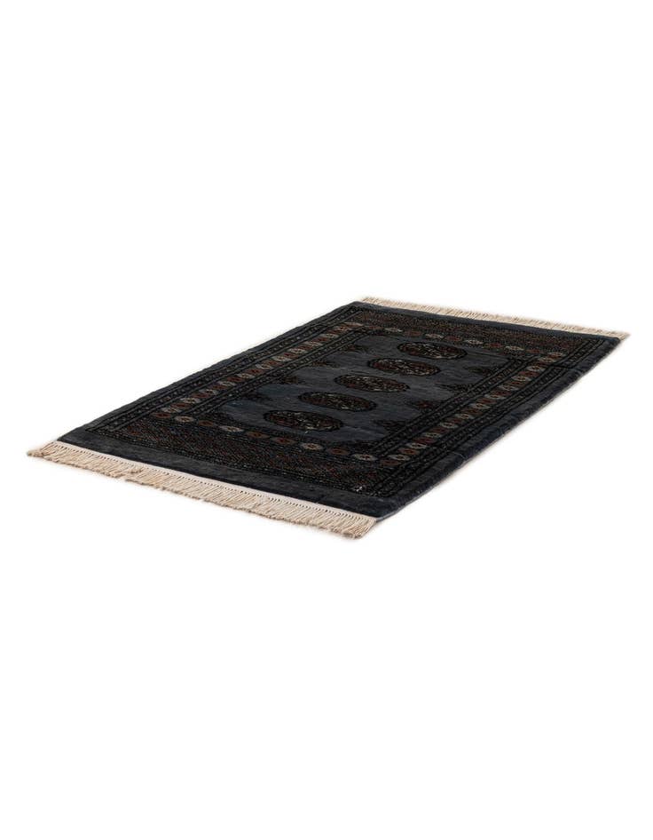 Detail image of 2' 8 x 4' 5  Hand Knotted Torkaman Persian Wool Rug