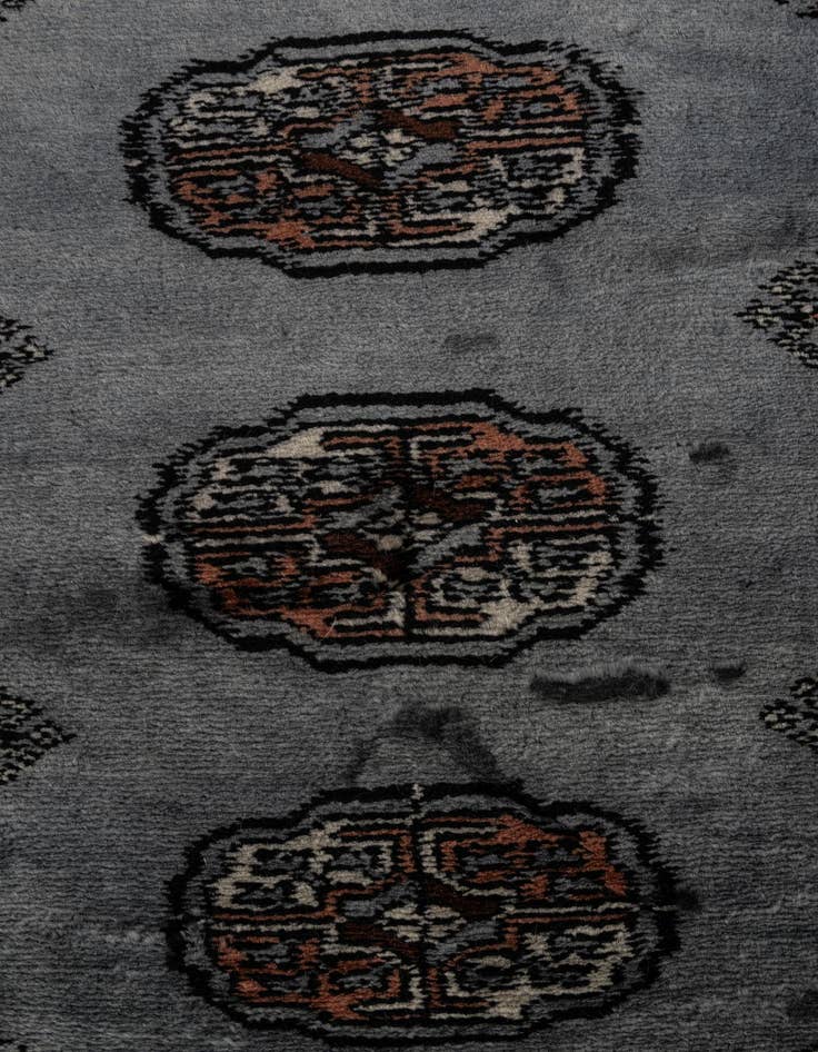 Detail image of 2' 8 x 4' 5  Hand Knotted Torkaman Persian Wool Rug