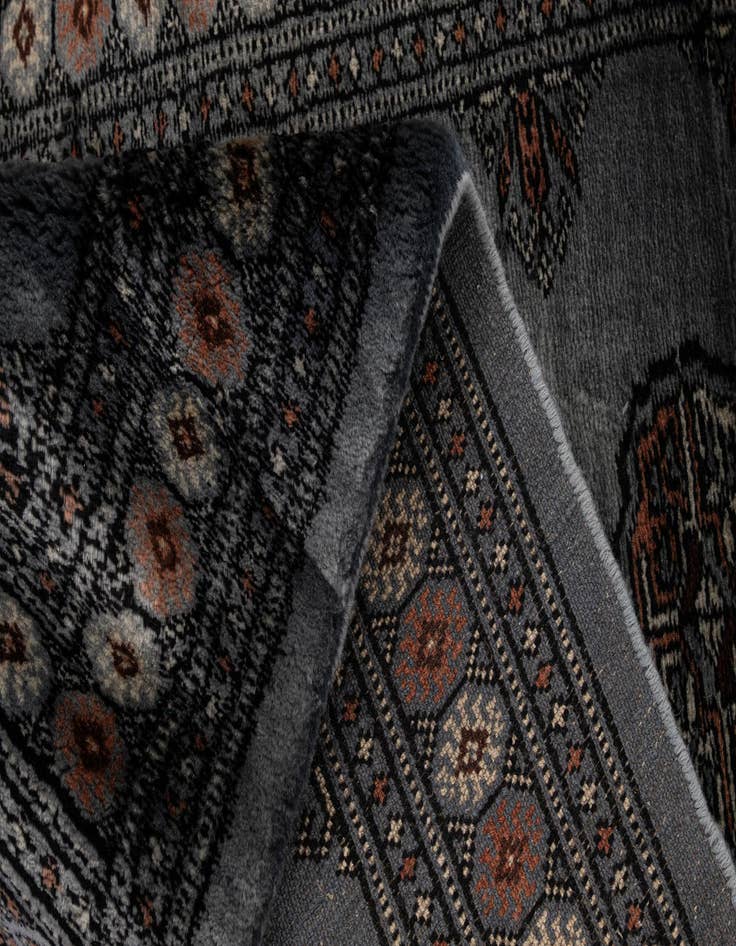 Detail image of 2' 8 x 4' 5  Hand Knotted Torkaman Persian Wool Rug
