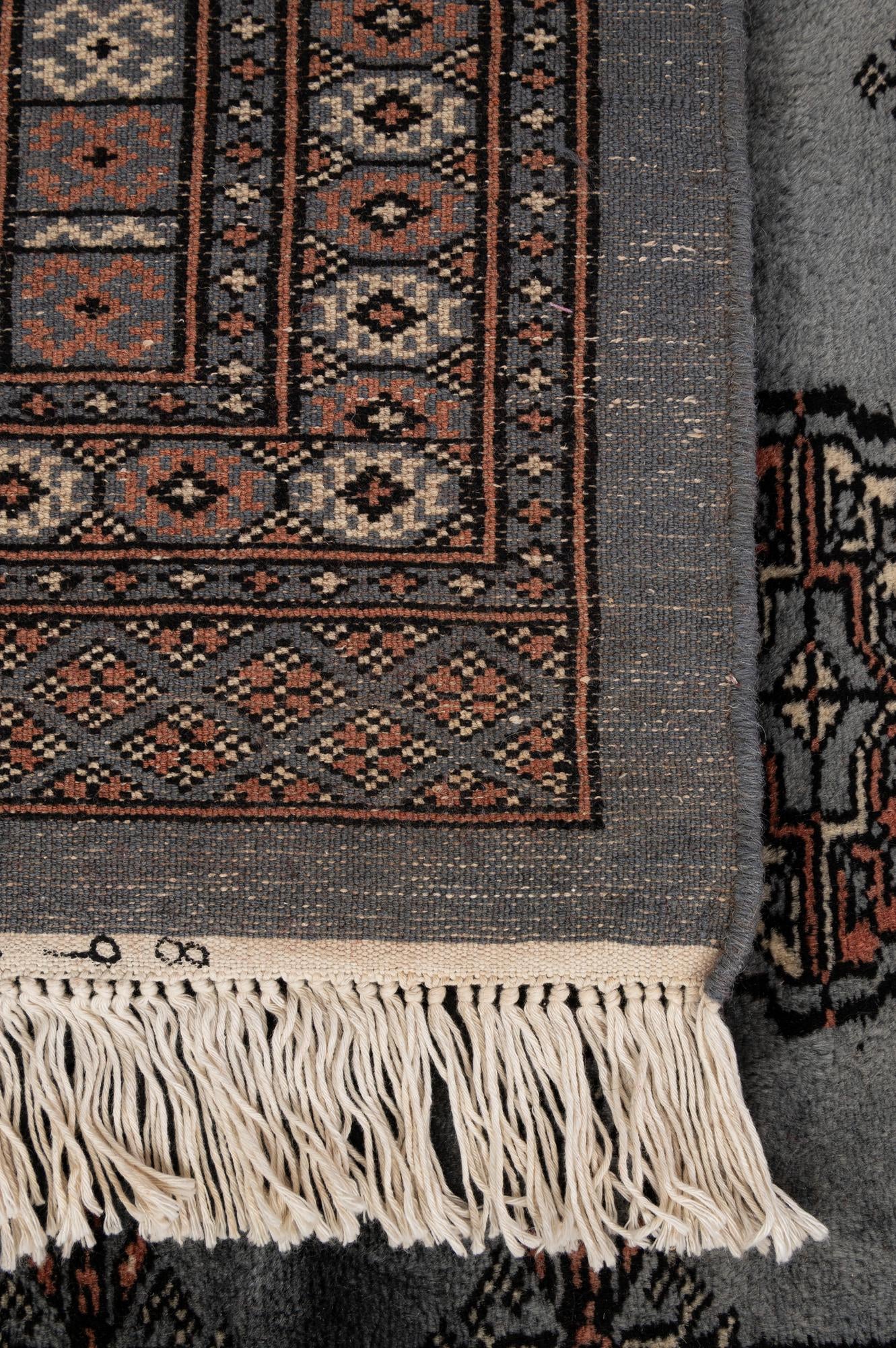 4' 3 x 5' 11 Hand Knotted Torkaman Persian Wool Rug