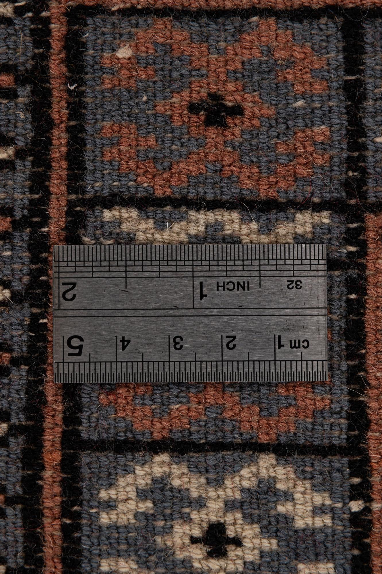 4' 3 x 5' 11 Hand Knotted Torkaman Persian Wool Rug