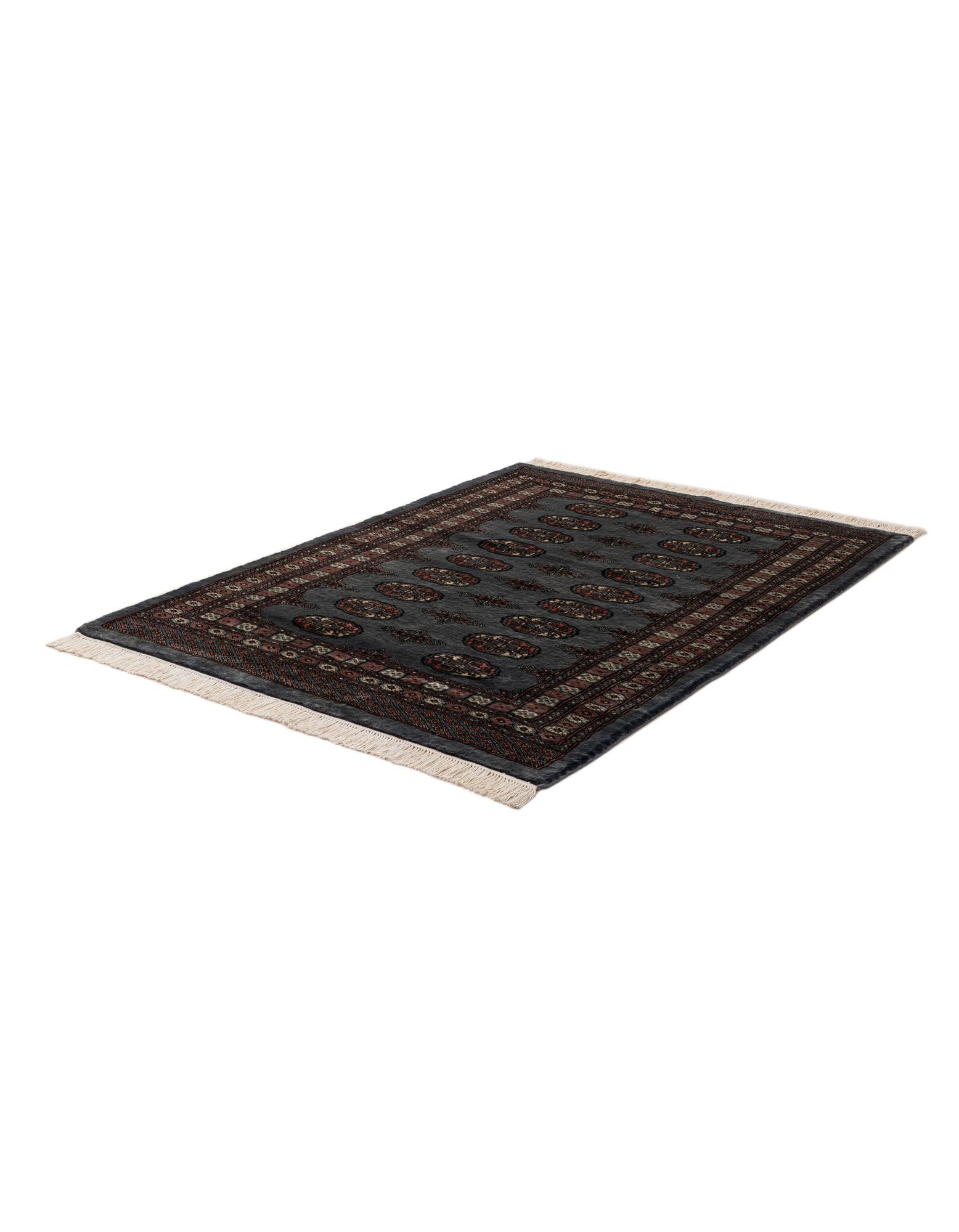 4' 3 x 5' 11 Hand Knotted Torkaman Persian Wool Rug