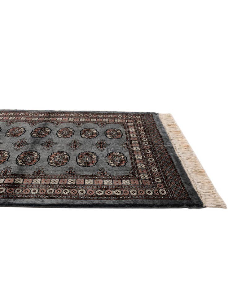 Detail image of 4' 3 x 5' 11  Hand Knotted Torkaman Persian Wool Rug