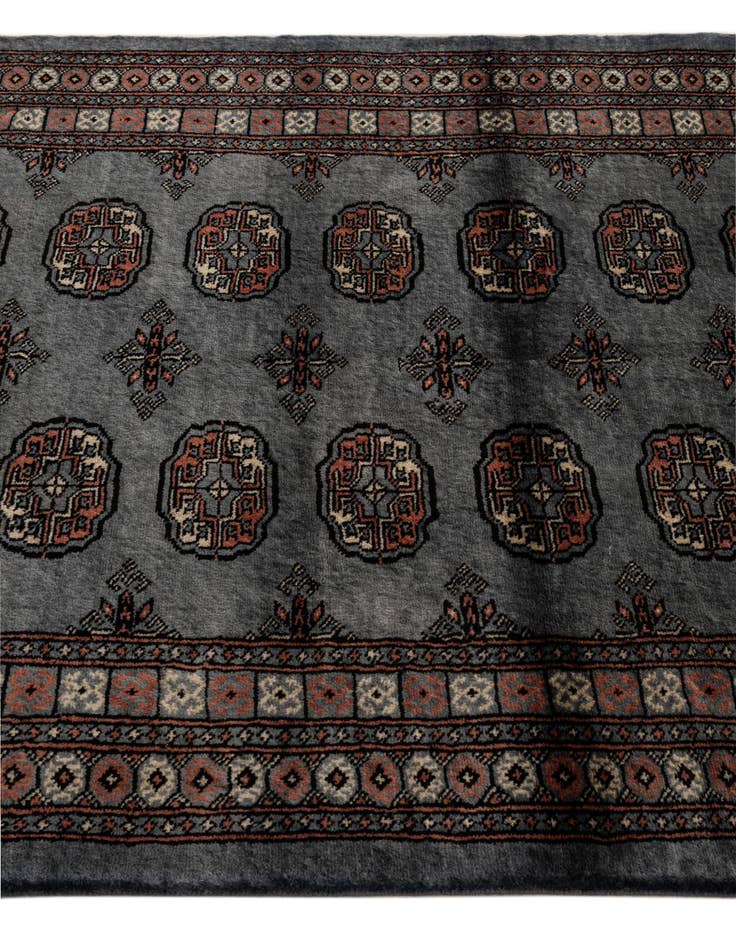 Detail image of 4' 3 x 5' 11 Hand Knotted Torkaman Persian Wool Rug