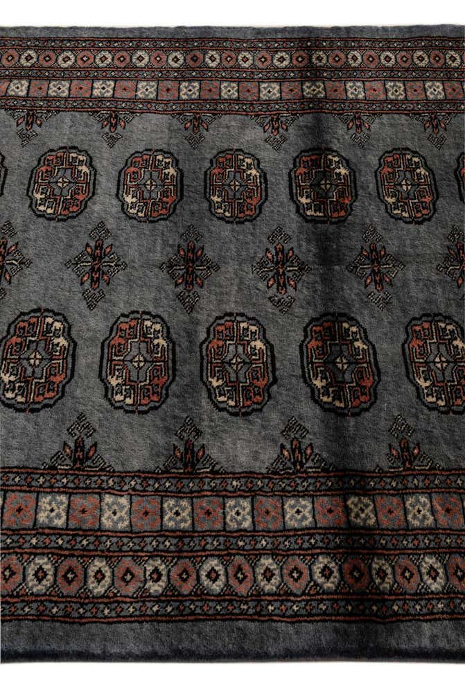 4' 3 x 5' 11 Hand Knotted Torkaman Persian Wool Rug