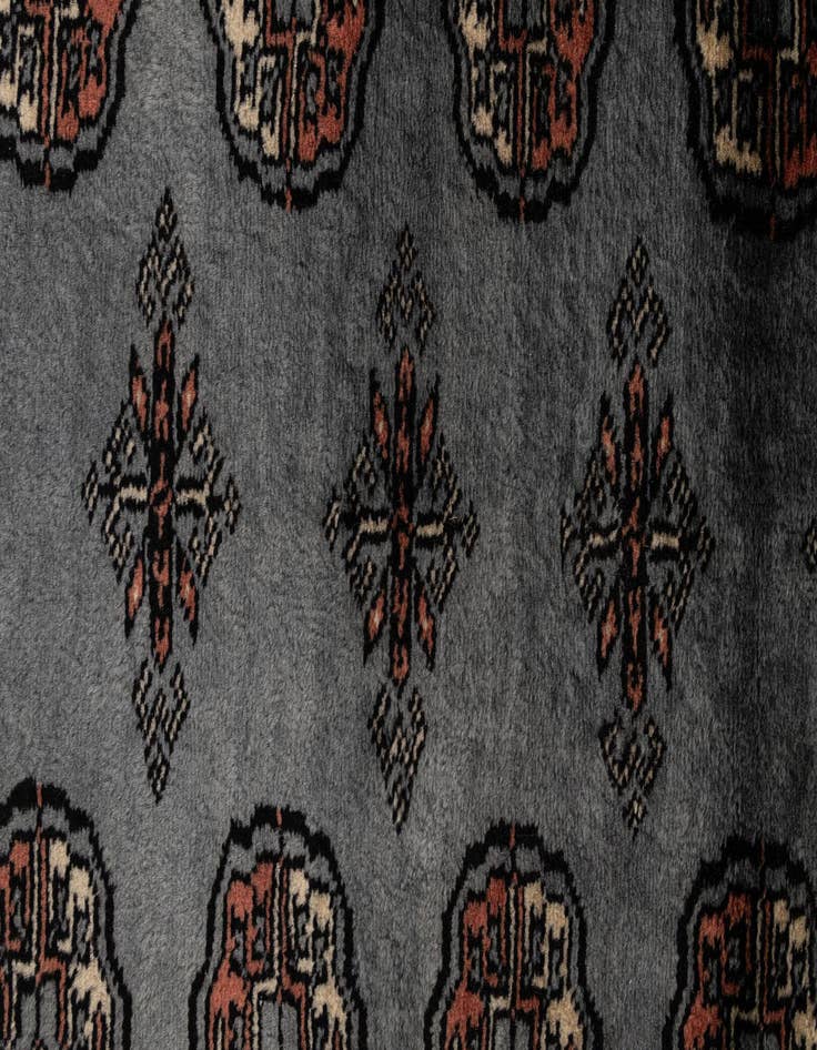 Detail image of 4' 3 x 5' 11  Hand Knotted Torkaman Persian Wool Rug