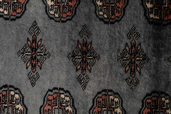 4' 3 x 5' 11 Hand Knotted Torkaman Persian Wool Rug