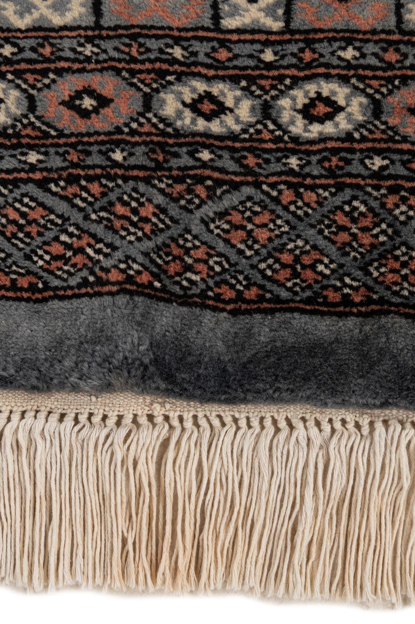 4' 3 x 5' 11 Hand Knotted Torkaman Persian Wool Rug