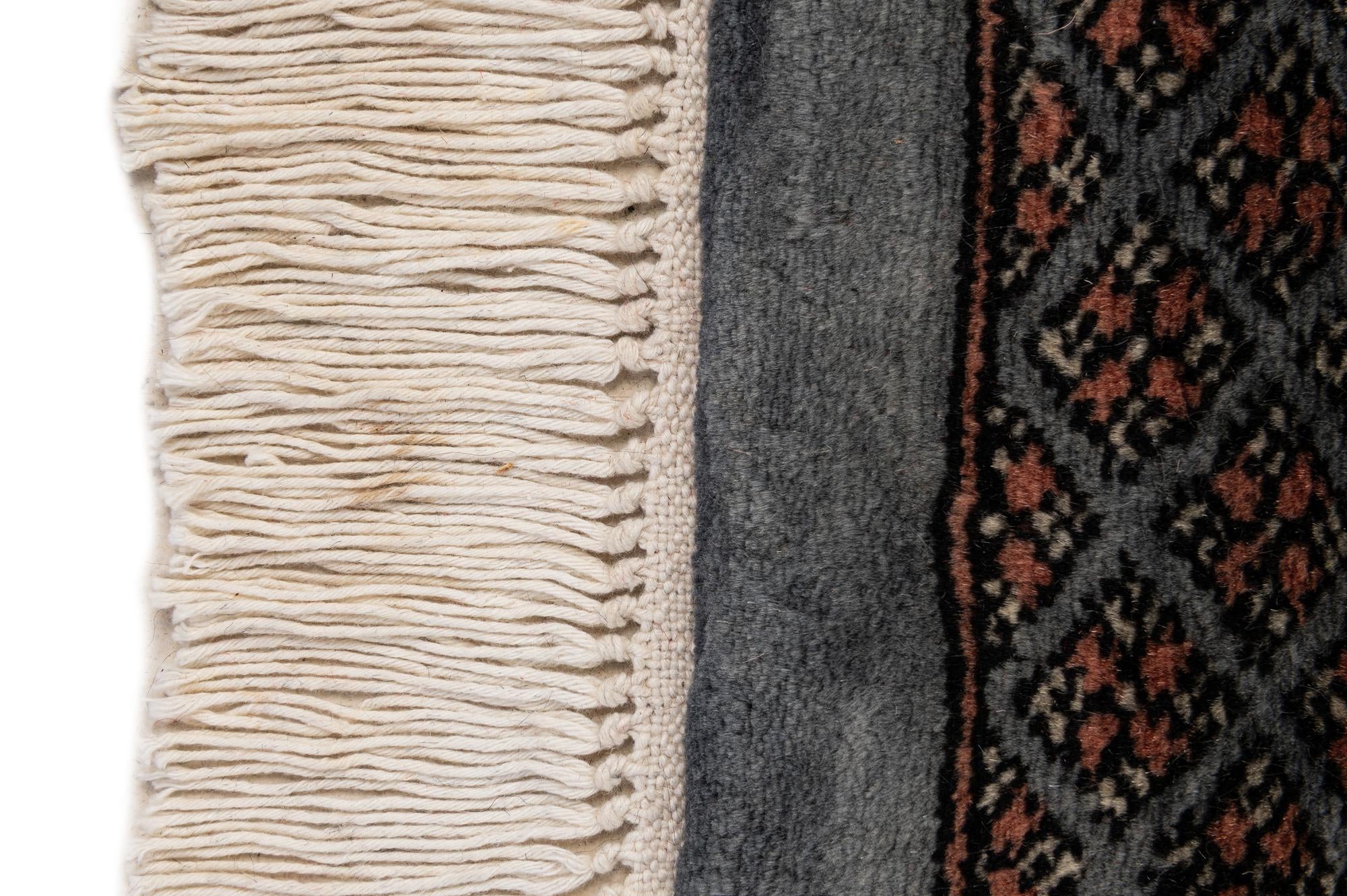 4' 3 x 5' 11 Hand Knotted Torkaman Persian Wool Rug