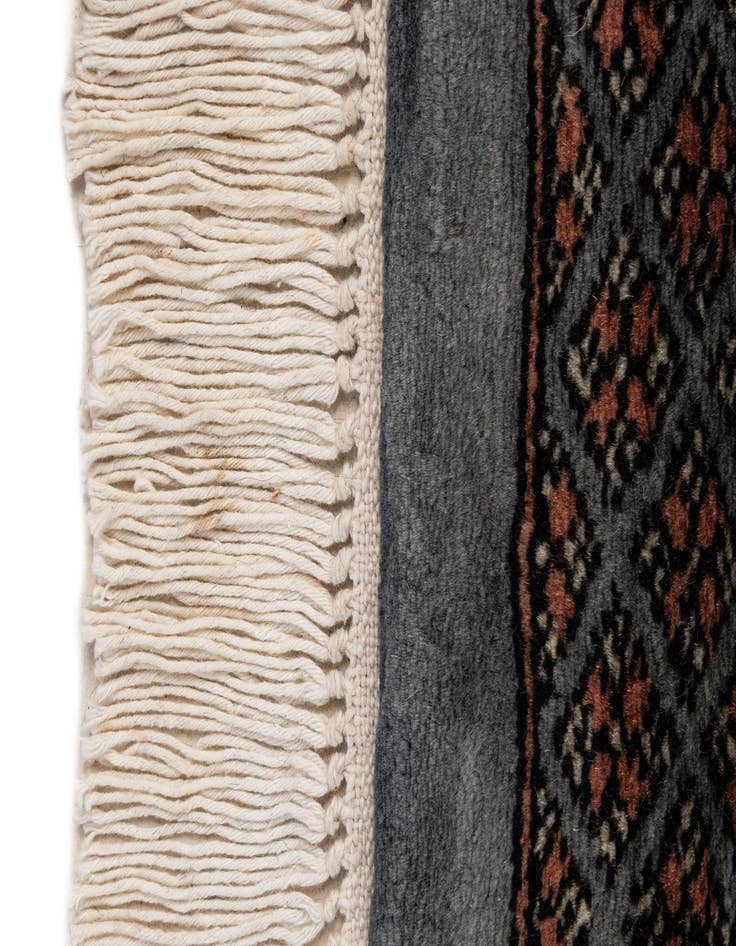 Detail image of 4' 3 x 5' 11  Hand Knotted Torkaman Persian Wool Rug