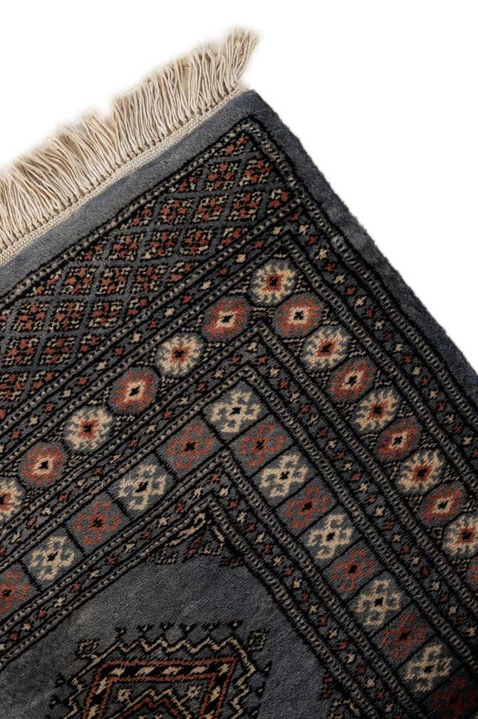 4' 3 x 6' 8 Hand Knotted Torkaman Persian Wool Rug