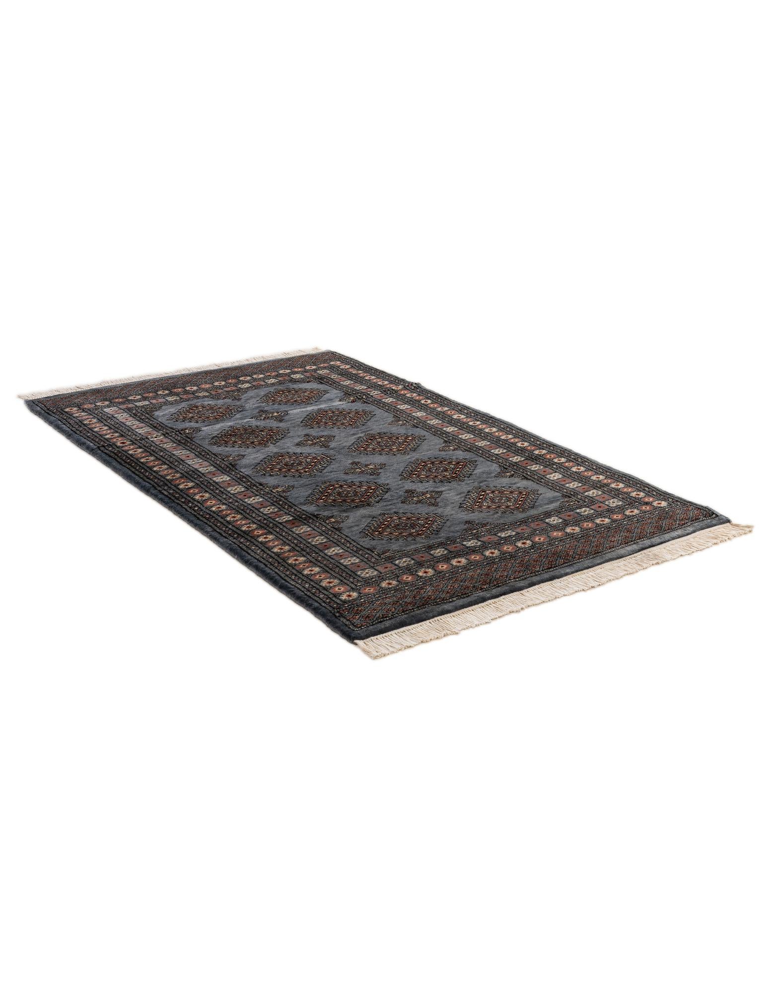4' 3 x 6' 8 Hand Knotted Torkaman Persian Wool Rug