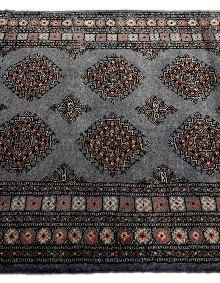 Detail image of 4' 3 x 6' 8  Hand Knotted Torkaman Persian Wool Rug