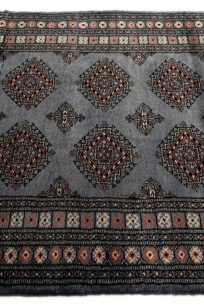 4' 3 x 6' 8 Hand Knotted Torkaman Persian Wool Rug