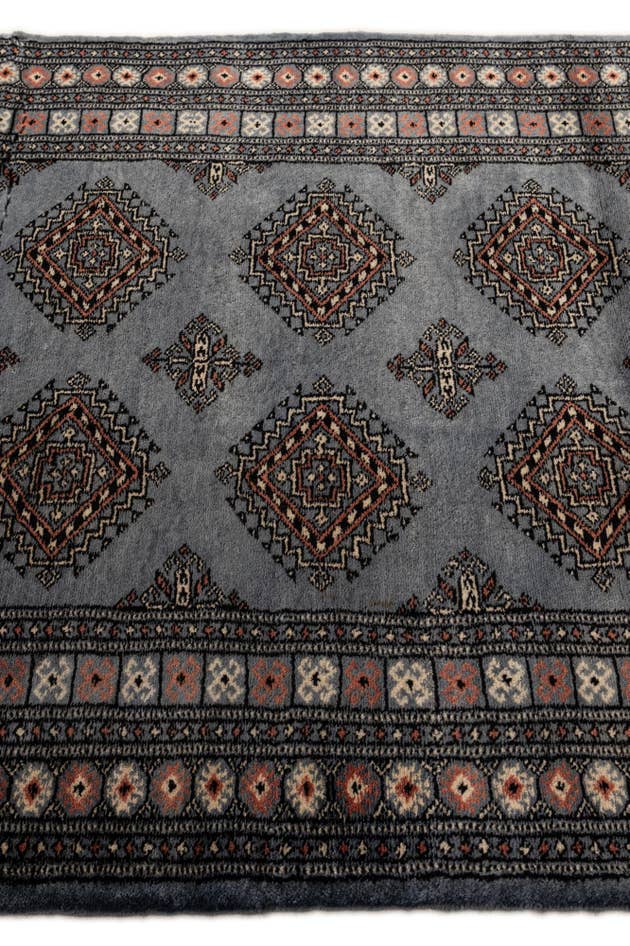 Detail image of 4' 3 x 6' 8 Hand Knotted Torkaman Persian Wool Rug