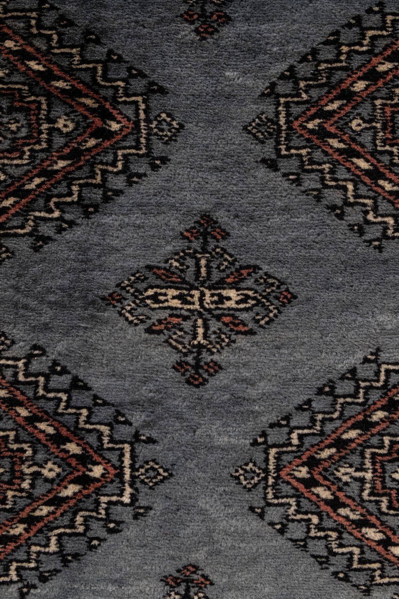 4' 3 x 6' 8 Hand Knotted Torkaman Persian Wool Rug