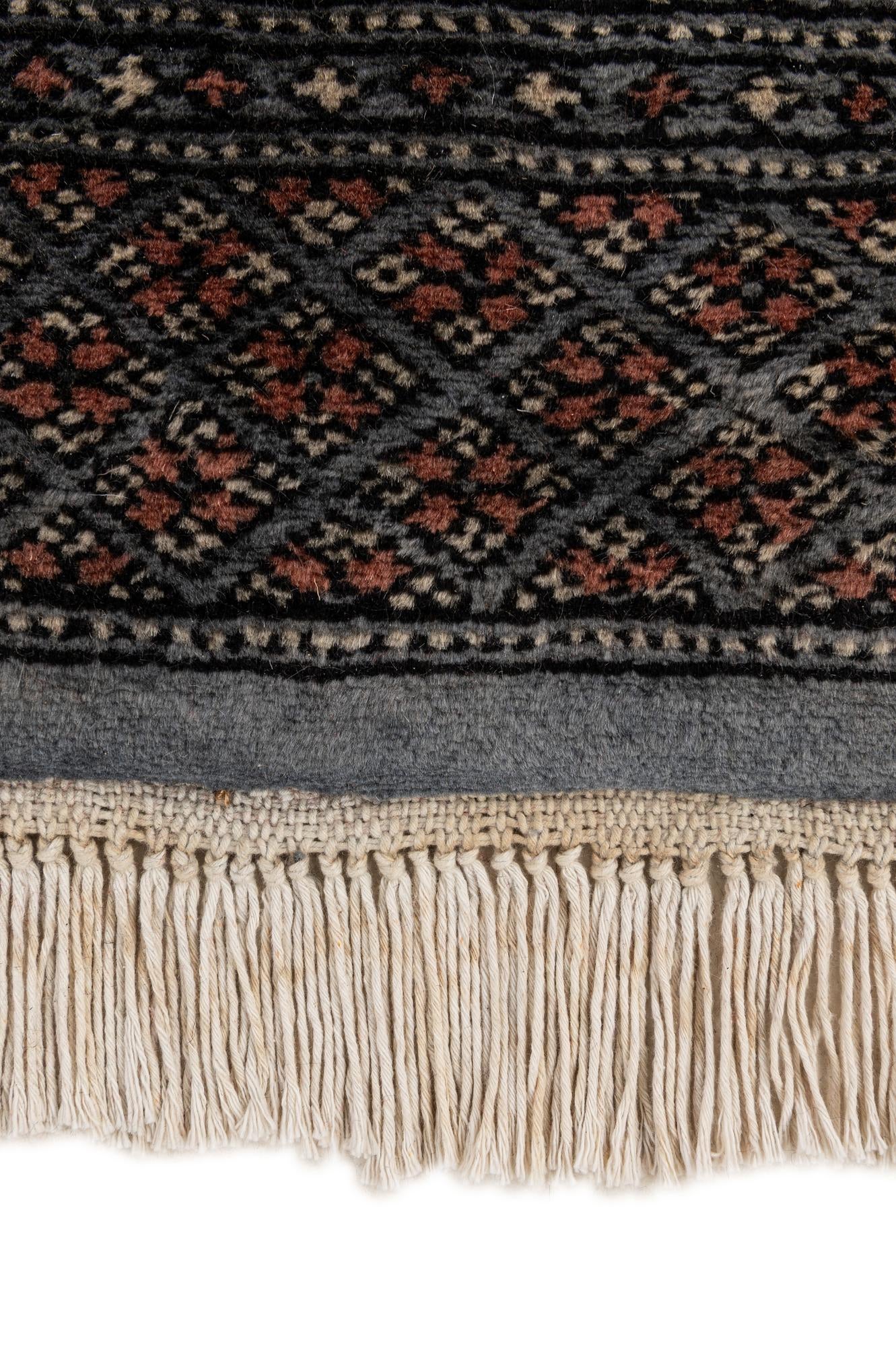 4' 3 x 6' 8 Hand Knotted Torkaman Persian Wool Rug