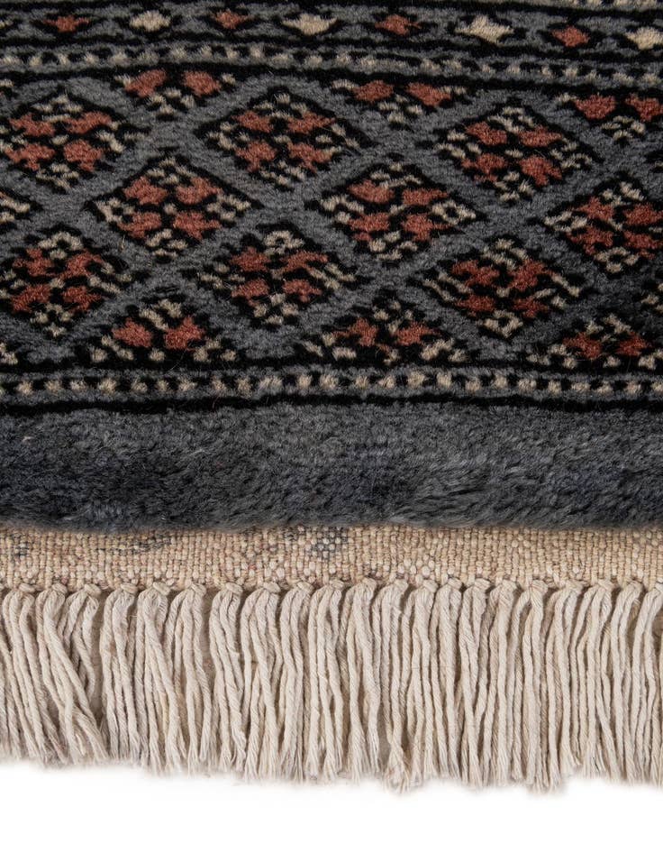 Detail image of 4' 3 x 6' 8  Hand Knotted Torkaman Persian Wool Rug