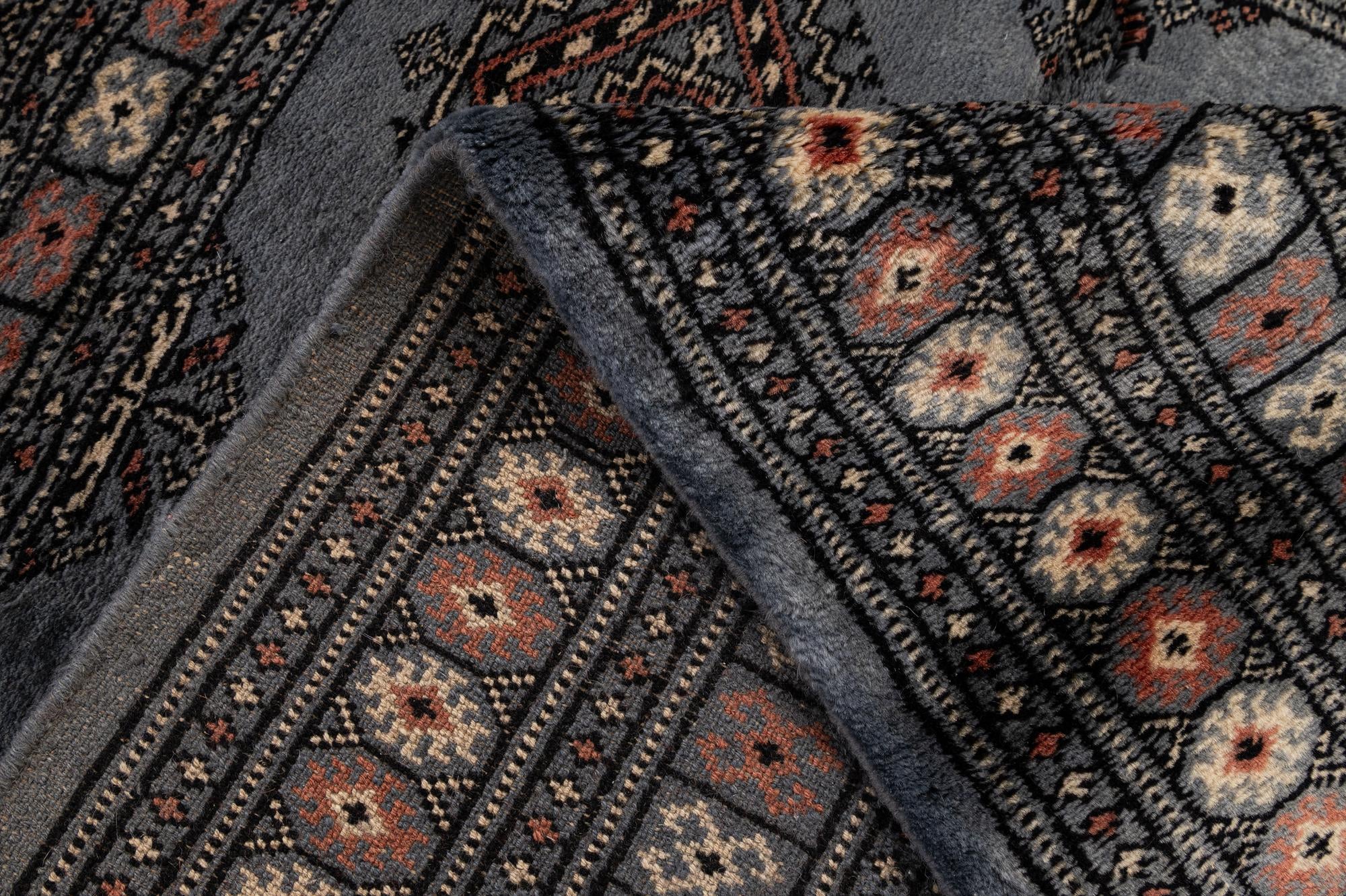 4' 3 x 6' 8 Hand Knotted Torkaman Persian Wool Rug