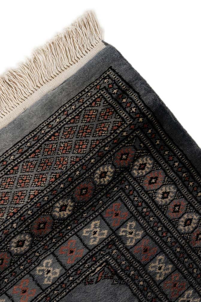 4' 2 x 6' 3 Hand Knotted Torkaman Persian Wool Rug