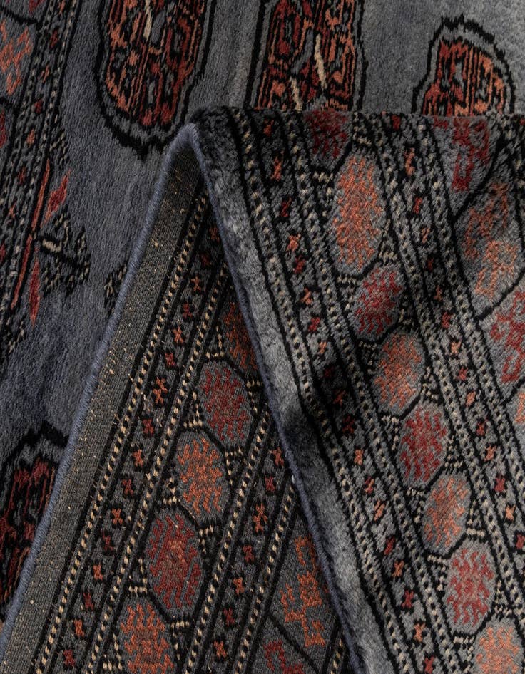 Detail image of 4' 1 x 5' 7  Hand Knotted Torkaman Persian Wool Rug