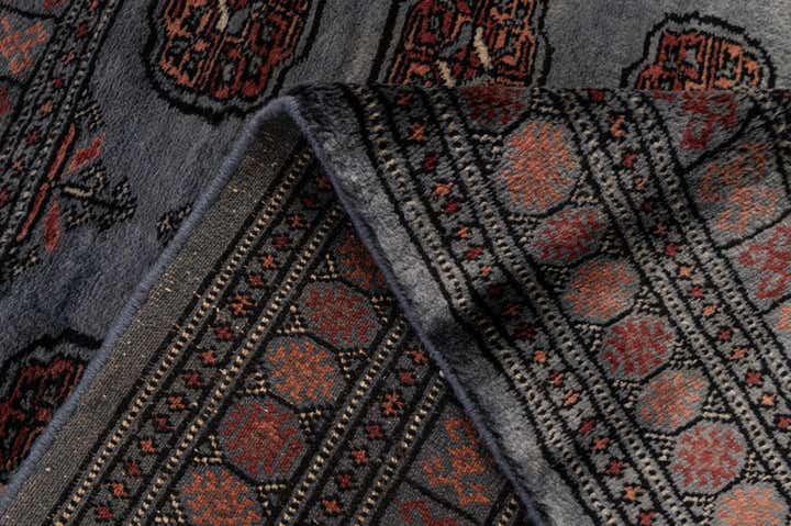 4' 1 x 5' 7 Hand Knotted Torkaman Persian Wool Rug