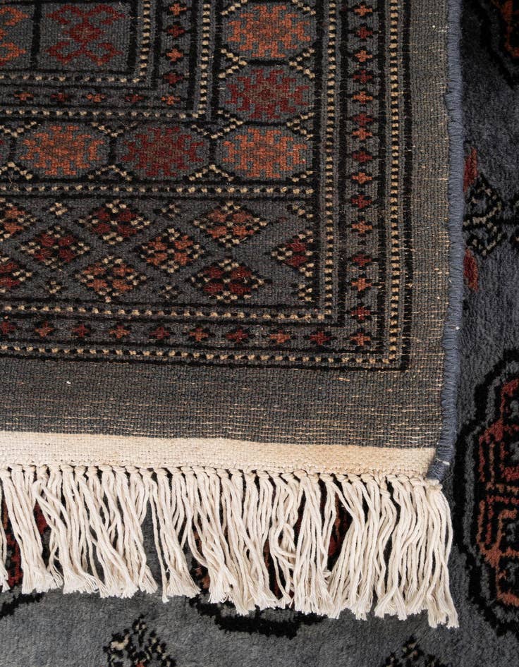 Detail image of 4' 1 x 5' 7  Hand Knotted Torkaman Persian Wool Rug