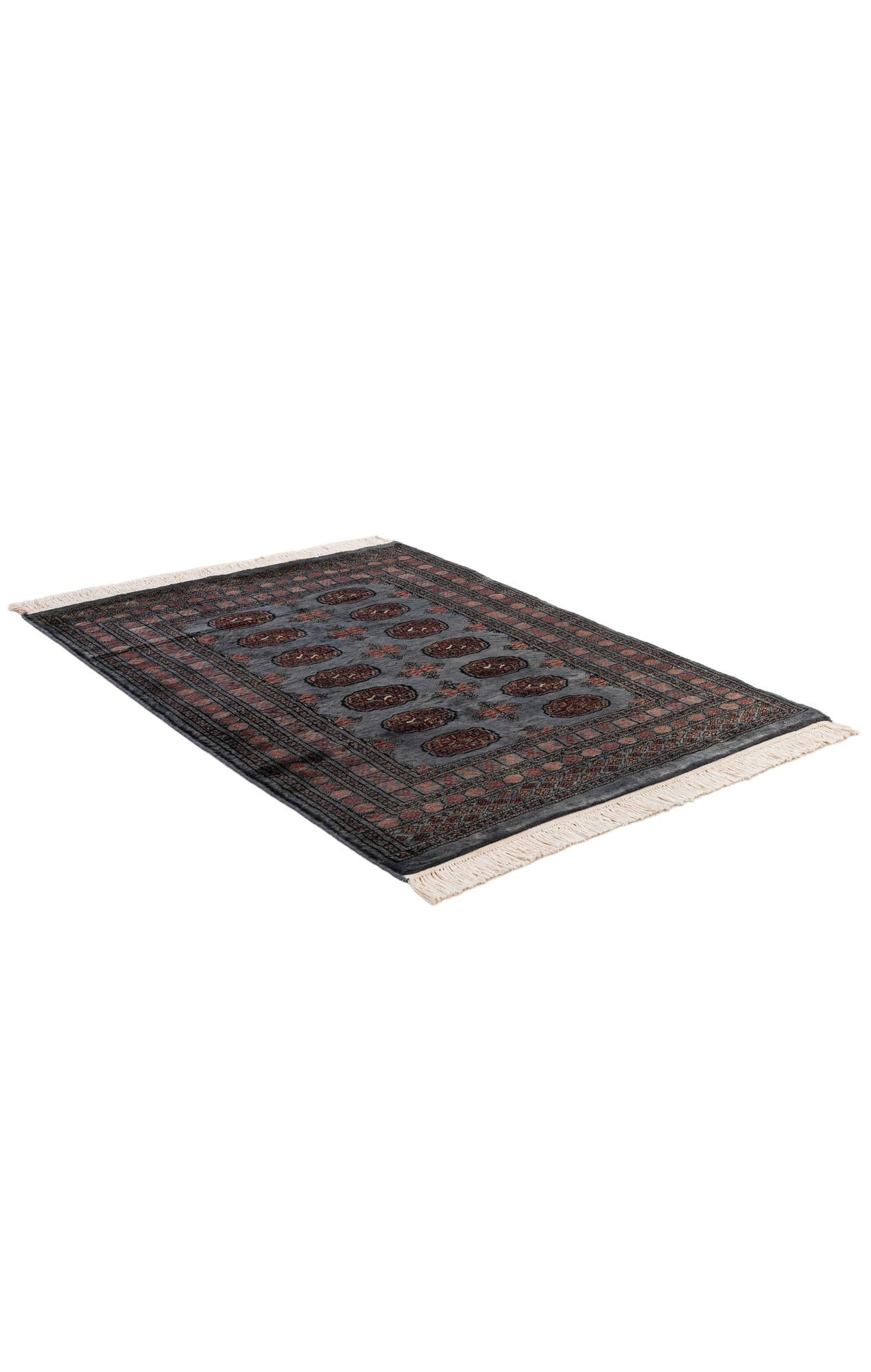 4' 1 x 5' 7 Hand Knotted Torkaman Persian Wool Rug