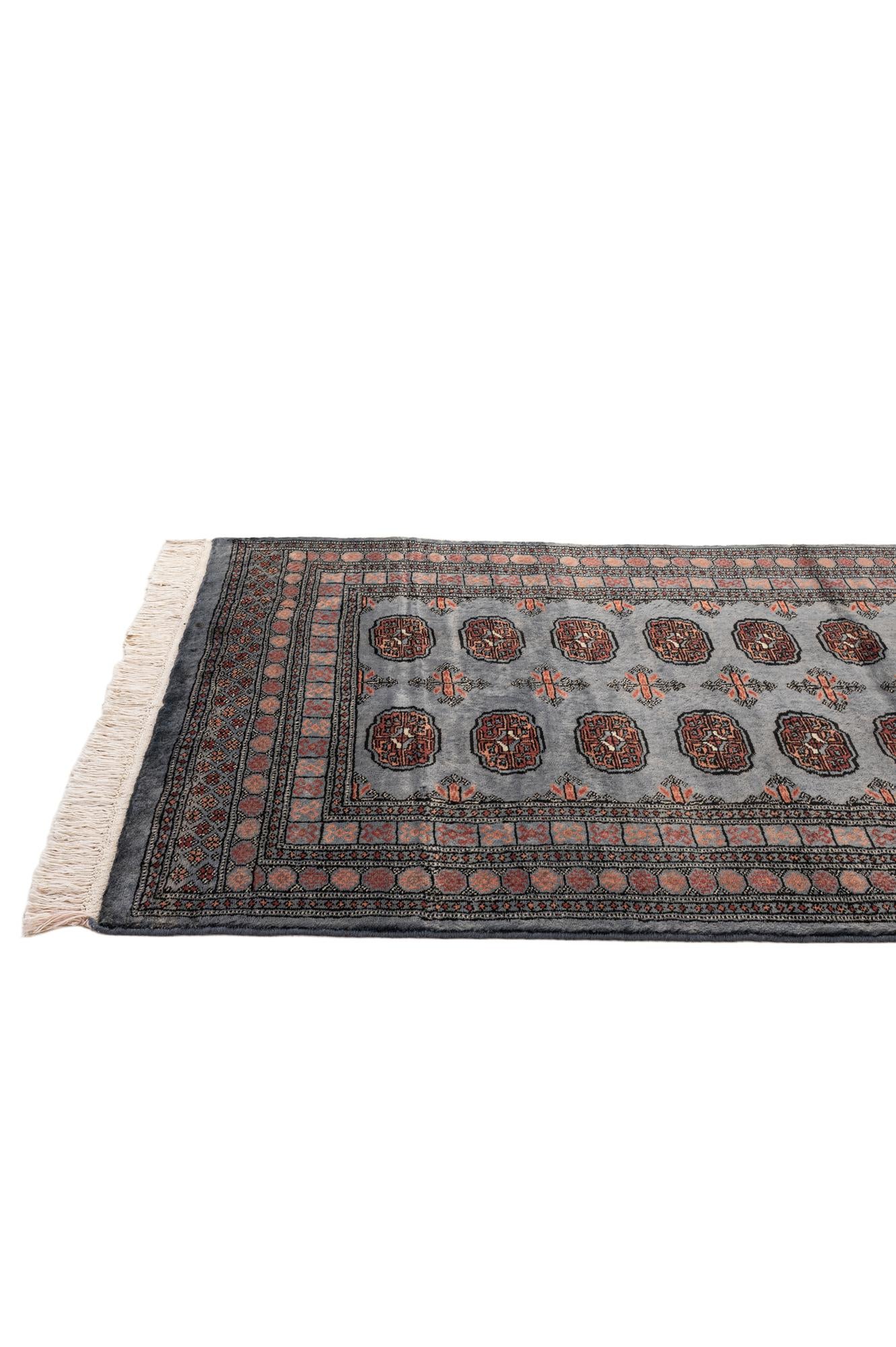 4' 1 x 5' 7 Hand Knotted Torkaman Persian Wool Rug