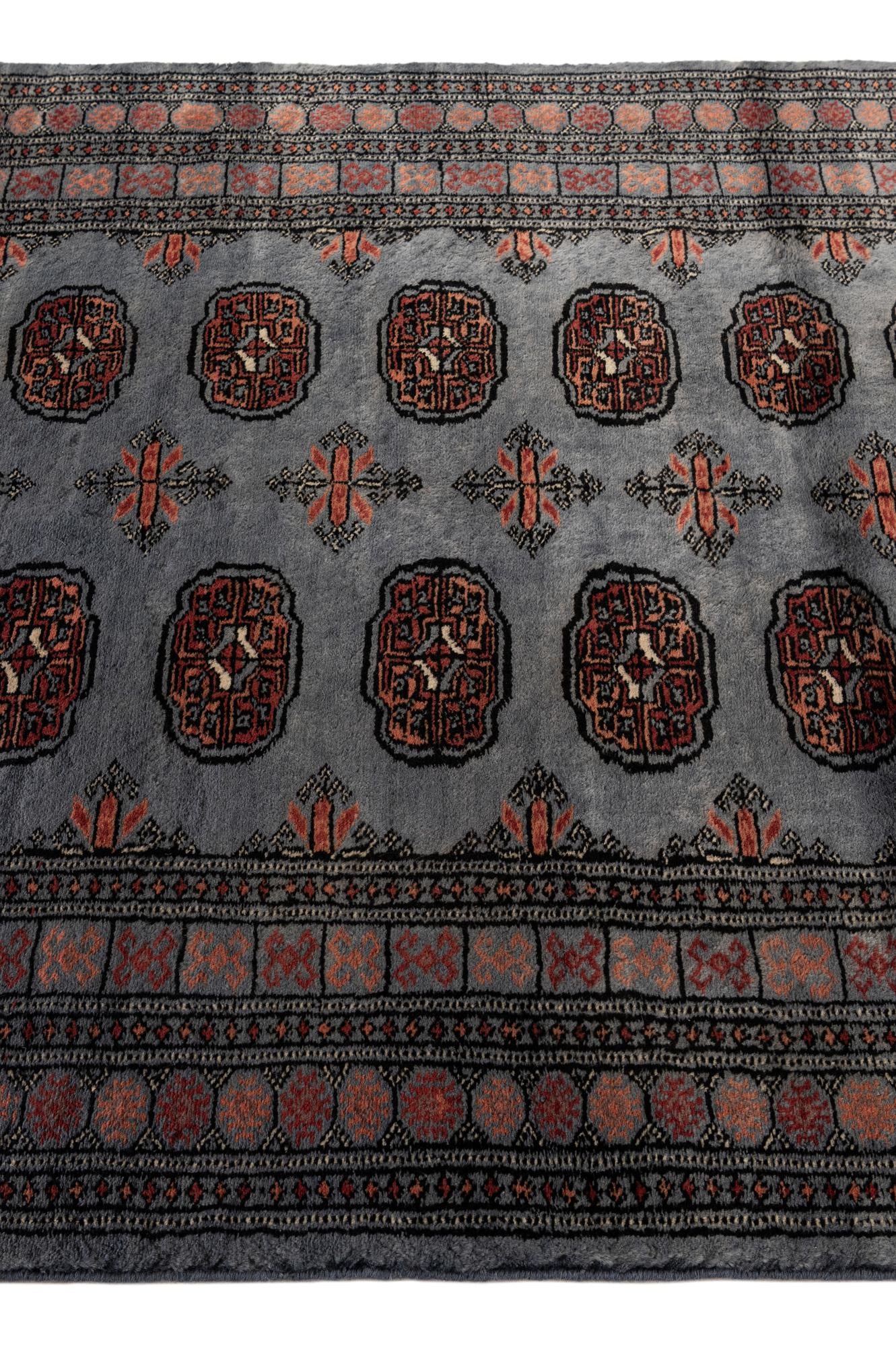 4' 1 x 5' 7 Hand Knotted Torkaman Persian Wool Rug