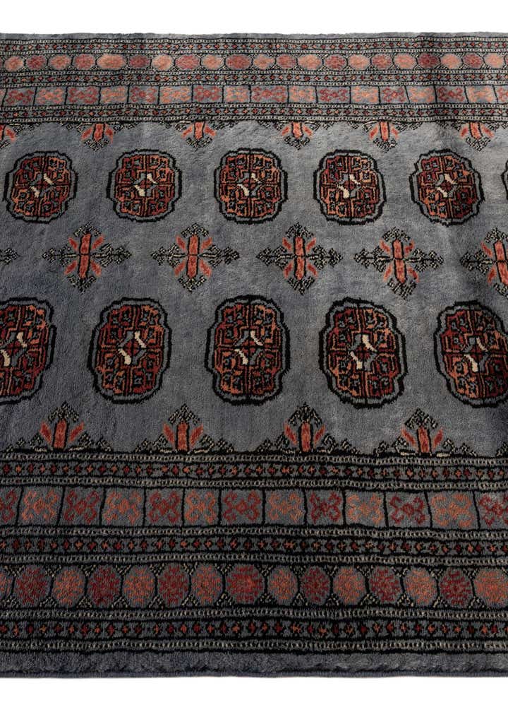 4' 1 x 5' 7 Hand Knotted Torkaman Persian Wool Rug