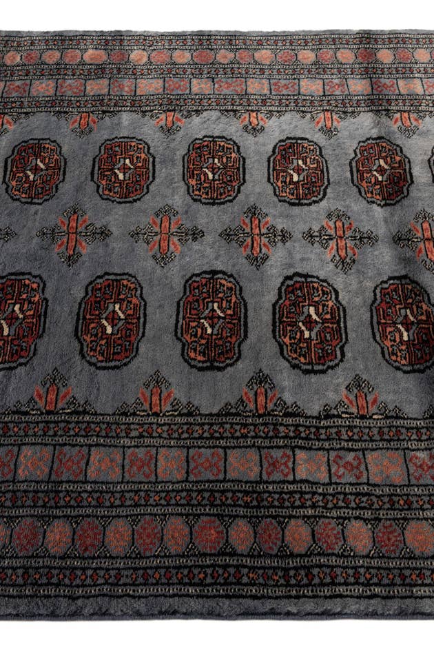 Detail image of 4' 1 x 5' 7 Hand Knotted Torkaman Persian Wool Rug